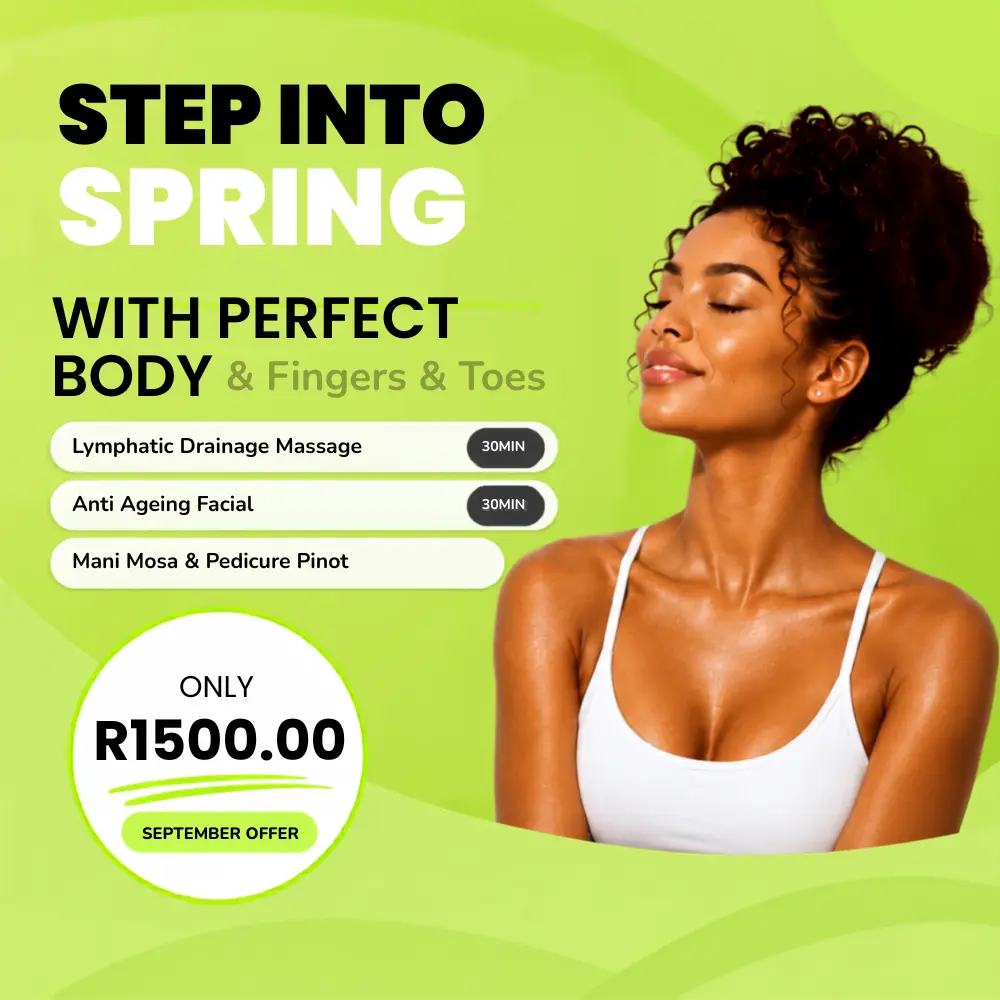 Step Into Spring package at Perfect Body and Fingers and Toes for R1500.00